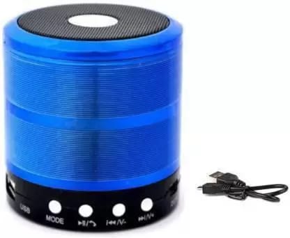 WS-887 5 W Bluetooth Speaker (Blue, Black, 4.1 Channel) 5 W Bluetooth Laptop/Desktop Speaker  (Blue, Stereo Channel)
