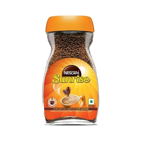 NESCAFE SUNRISE Instant Coffee Powder Jar | Coffee-Chicory Mix | Rich Taste & Aroma | 45 g