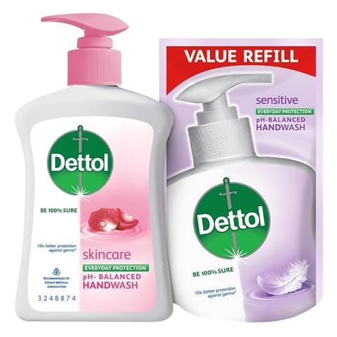 Dettol Skincare Hand Wash 200Ml + Ref