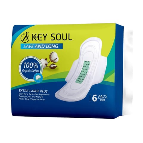 Key Soul Safe and Long sanitary napkin(6 XXL Pads)