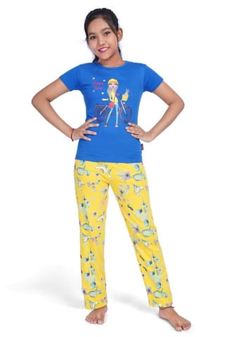 Pyjama Set For Girls Small Blue Yellow set