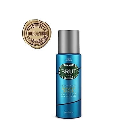 Brut Sport Style Deodorant Body Spray For Men, Masculine Long-Lasting Deo With Refreshing, Athletic Fragrance, Imported 200ml