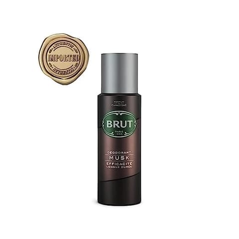Brut Musk Deodorant Body Spray For Men, Masculine Long-Lasting Deo With Musky, Woody Fragrance, Imported 200ml