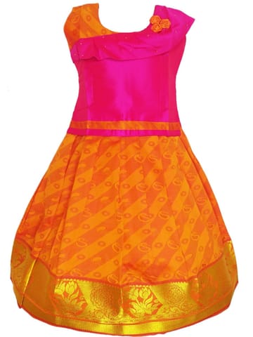 Girls Lehenga Choli / Pattu Pavadai Mermaid2