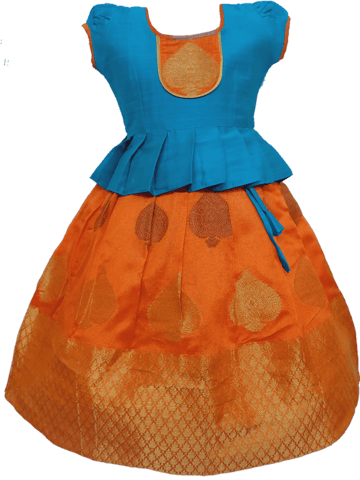 Girls Lehenga Choli / Pattu Pavadai Chanderi Sakthi BB