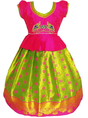 Girls Lehenga Choli / Pattu Pavadai Gajalakshmi