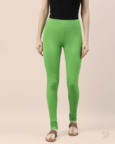 Women Cotton Churidar Legging - Pepper Mint