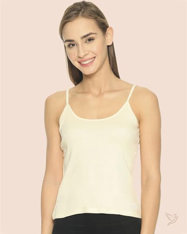 Women Spaghetti Cami With Adjuster - Natural-Skin