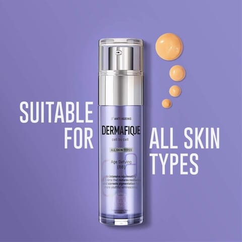 Dermafique Age Defying BB Cream for All Skin Types, Skin Brightening & Glow, Reduces uneven skin tone in 2 weeks, Corrects Pigmentation and Dark Spots, Dermatologist Tested, Plan Stem Cell technology (50Gm)
