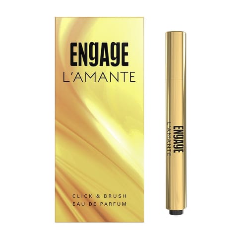 Engage L'Amante Click & Brush Perfume Pen For Women, Eau De Parfum, Skin Friendly