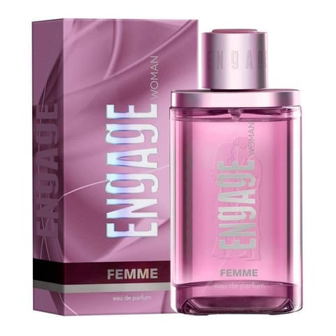 Engage Femme Eau De Parfum, Perfume For Women, 90Ml, Citrus & Floral, Skin Friendly