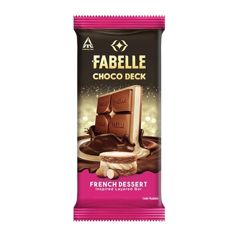 Fabelle Choco Deck French Dessert Chocolate Bar 56Gm