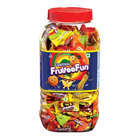 Candyman Fruitee Fun, Assorted Fruit Candies, 750Gm Jar