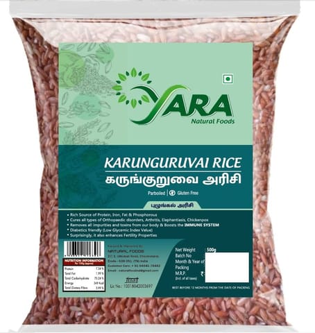 Yara Karunguruvai Rice 500Gm
