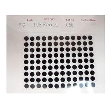 Eyetex Pallavi Sticker Kumkum 3In1 - Black Color Bindi - Size P6 (Pack Of 15)