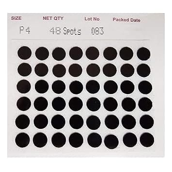 Eyetex Pallavi Sticker Kumkum 3In1 - Black Color Bindi - Size P4 (Pack Of 15)