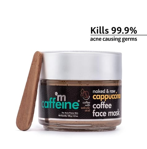 Cappuccino Coffee Face Mask with Salicylic Acid - Kaolin Clay | For Acne Prone Skin - 100g