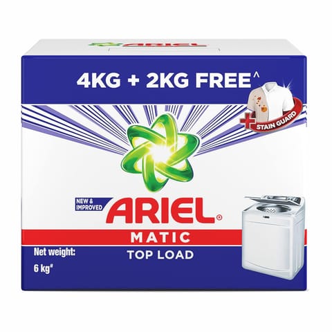 Ariel Matic Top Load Detergent Washing Powder 6 kg (4 + 2)