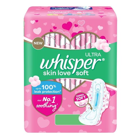 Whisper Ultra Skin Love Soft Sanitary Pads For Women XL