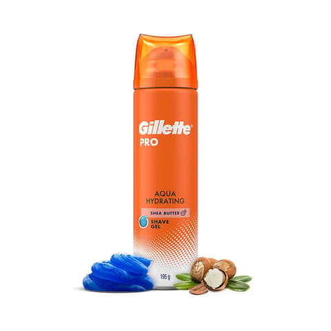 Gillette Pro Shaving Gel Aqua Hydrating With Shea Butter-195 ml