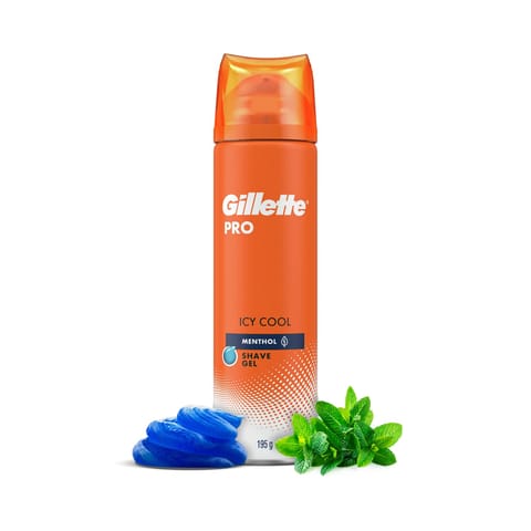 Gillette Pro Shaving Gel Icy Cool With Menthol-195Ml