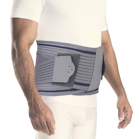 Contoured Lumbar Sacral Belt, Lower Back Pain Osteoporosis Slip Disc Care, For Women & Men, Grey