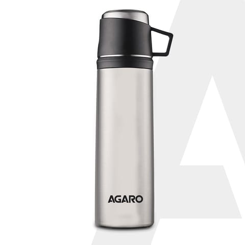 AGARO Supreme Vacuum Flask 800ml Steel Finish