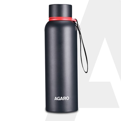 AGARO Elegant Vacuum Flask 700ml Gun Black