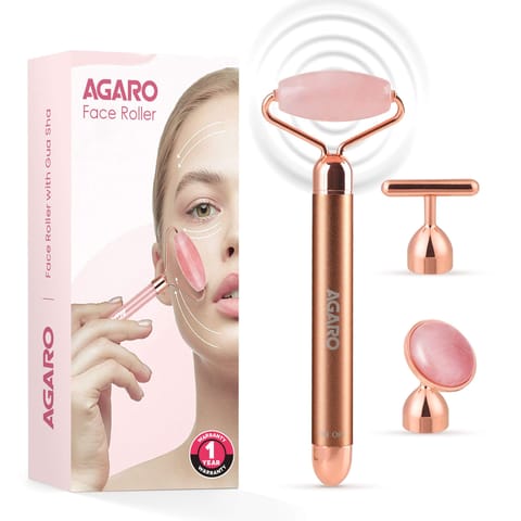 AGARO Rose Quartz Face Roller