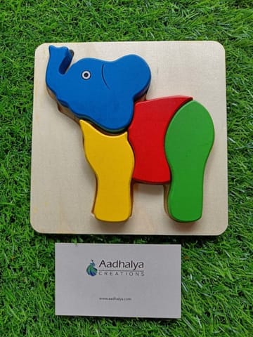 Wooden Chunky Puzzle Elephant