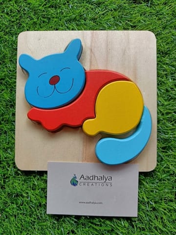 Wooden Chunky Puzzles Cat