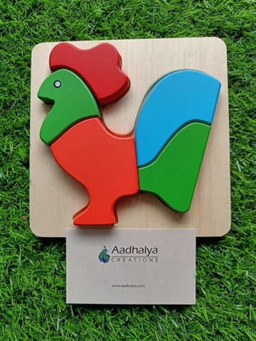Wooden Chunky Puzzles Cock