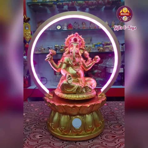 LED Light Rotating God with Bluetooth Speakers
