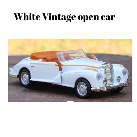 Vintage Metal Car - White Colour