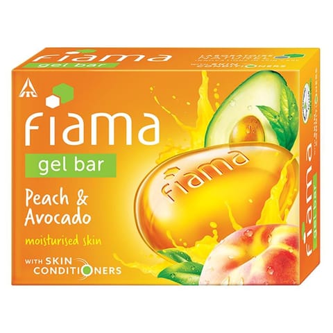 Fiama Gel Bar Peach & Avocado Moisturised Skin With Skin Conditioner
