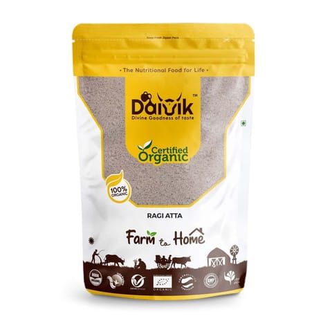 DAIVIK Organic Ragi Atta/Finger Millet Flour/Ragi Maavu