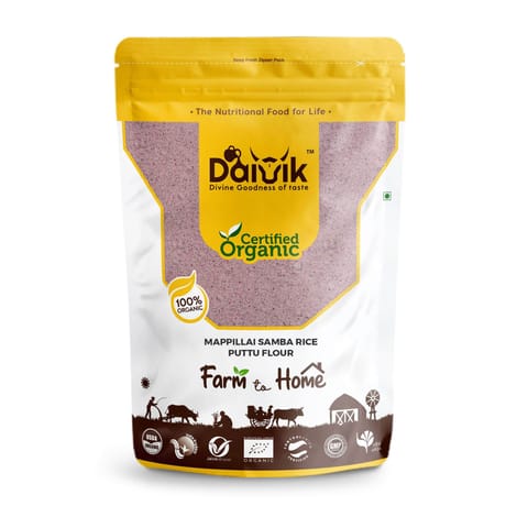 DAIVIK Organic Mappillai Samba Rice Puttu Flour/Mappillai Samba Arisi Maavu