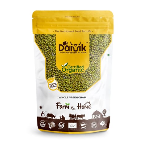 DAIVIK Organic Whole Moong Dal/Whole Green Gram/Paasi Payir