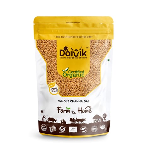 DAIVIK Organic Whole Channa Dal/Whole Bengal Gram/Kadalai Paruppu