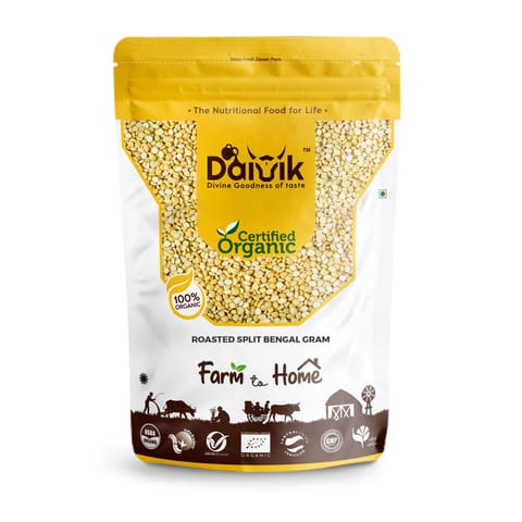 DAIVIK Organic Roasted Channa Dal/Roasted Split Bengal Gram/Pottu Kadai