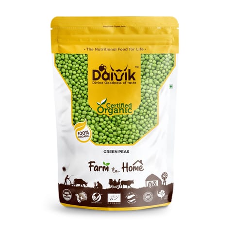 DAIVIK Organic Green Peas/Haree Matar/Pachai Pattani