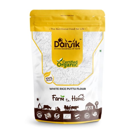 DAIVIK Organic White Rice Puttu Flour/Arisi Puttu Maavu