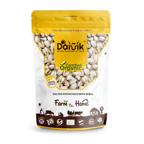 DAIVIK Organic Salted Pistachios With Shell