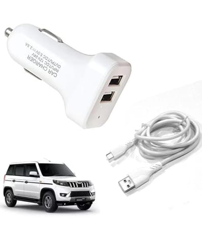 Auto Pearl 3.4 Amp Qualcomm 3.0 Turbo Car Charger  (White, With USB Cable)