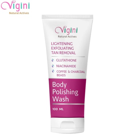 Vigini Skin Lightening Body Whitening Polishing Exfoliating Coffee Scrub Wash for Tan & Pigmentation-100ml