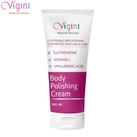 Vigini Skin Lightening Brightening Body Underarm Whitening Glutathione Vitamin C Hyaluronic Acid Sun Protection Cream 100Ml