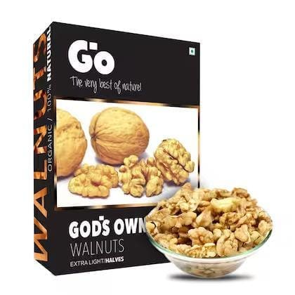 GO Organic Kashmiri Extra Light Halves Walnuts Kernels 250g Walnuts Dry Fruits Kashmiri Walnuts Kernels for Snacking & Baking