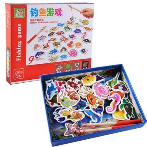 Marine Biological Cognition Fishing Game 32 Pieces