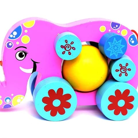 Elephant Pull Toy (Random Colour)