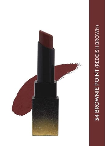 Sugar Nothing Else Matter Longwear Lipstick - 34 Brownie Point (Brown Toned Burnt Orange/Reddish Brown)